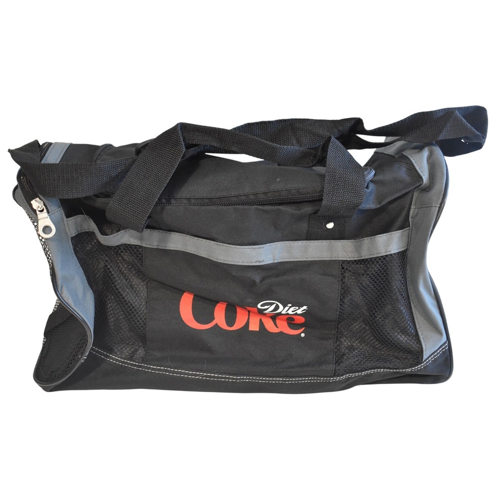 Gemline Duffel Bag Unisex Large Black Excellent Diet Coke Logo Gym Travel